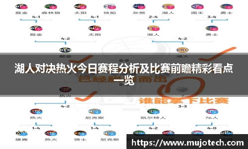湖人对决热火今日赛程分析及比赛前瞻精彩看点一览